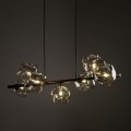Lampa wisząca LAVA gwint G9 moc 8W styl glamour szklany klosz | brąz 11033 TK lighting