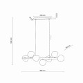 Lampa wisząca LAVA gwint G9 moc 8W styl glamour szklany klosz | brąz 11033 TK lighting