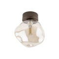 Lampa sufitowa LAVA gwint G9 moc 8W styl glamour szklany klosz | brąz 11034 TK lighting