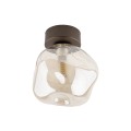 Lampa sufitowa LAVA gwint G9 moc 8W styl glamour szklany klosz | brąz 11034 TK lighting