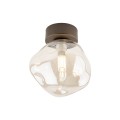 Lampa sufitowa LAVA gwint G9 moc 8W styl glamour szklany klosz | brąz 11034 TK lighting