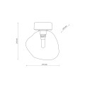Lampa sufitowa LAVA gwint G9 moc 8W styl glamour szklany klosz | brąz 11034 TK lighting
