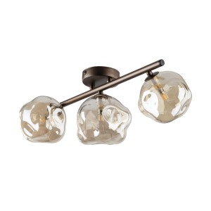 Lampa sufitowa LAVA gwint G9 moc 8W styl glamour szklany klosz | brąz 11035 TK lighting