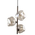 Lampa wisząca LAVA gwint G9 moc 8W styl glamour szklany klosz | brąz 11036 TK lighting