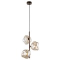 Lampa wisząca LAVA gwint G9 moc 8W styl glamour szklany klosz | brąz 11036 TK lighting