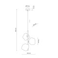 Lampa wisząca LAVA gwint G9 moc 8W styl glamour szklany klosz | brąz 11036 TK lighting