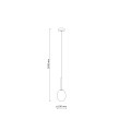 Lampa wisząca ze szklanym kloszem PEARL 1XG9 10831 TK Lighting