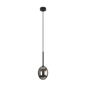 Lampa wisząca szklany grafitowy klosz, do salonu, gwint G9 10827 TK Lighting