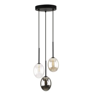 Lampa wisząca z trzema zwisami, szklane owalne klosze do salonu 10843 TK Lighting