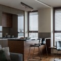 Listwa sufitowa z 4 brązowymi ruchomymi reflektorami nad wyspę 16149 TK Lighting