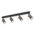 Listwa sufitowa z 4 brązowymi ruchomymi reflektorami nad wyspę 16149 TK Lighting