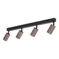 Listwa sufitowa z 4 brązowymi ruchomymi reflektorami nad wyspę 16149 TK Lighting
