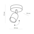 TOP BLACK/GOLD LAMPA SUFITOWA 1 PŁ 3301 TK Lighting