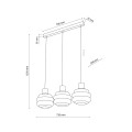 Stylowa lampa wisząca z mlecznymi kloszami do salonu 11091 TK Lighting
