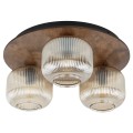 Sufitowa lampa do klasycznego salonu, szklane ryflowane klosze 11068 TK Lighting