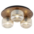 Sufitowa lampa do klasycznego salonu, szklane ryflowane klosze 11068 TK Lighting