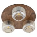 Sufitowa lampa do klasycznego salonu, szklane ryflowane klosze 11068 TK Lighting
