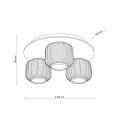 Sufitowa lampa do klasycznego salonu, szklane ryflowane klosze 11068 TK Lighting