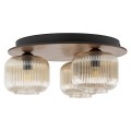 Sufitowa lampa do klasycznego salonu, szklane ryflowane klosze 11068 TK Lighting