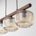 Lampa wisząca klasyczna, szklane klosze w kolorze cognac 11069 TK Lighting
