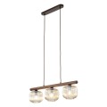 Lampa wisząca klasyczna, szklane klosze w kolorze cognac 11069 TK Lighting