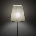 Klasyczna lampa podłogowa, beżowy lniany klosz i włącznik 16157 TK Lighting
