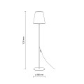 Klasyczna lampa podłogowa, beżowy lniany klosz i włącznik 16157 TK Lighting