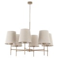 Lampa wisząca beżowa, lniane klosze do klasycznego salonu 11167 TK Lighting