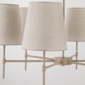 Lampa wisząca beżowa, lniane klosze do klasycznego salonu 11167 TK Lighting