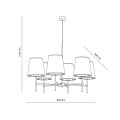 Lampa wisząca beżowa, lniane klosze do klasycznego salonu 11167 TK Lighting