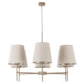 Lampa wisząca beżowa, lniane klosze do klasycznego salonu 11167 TK Lighting