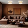 Nowoczesna lampa sufitowa plafon beżowy lniany klosz, do salonu 11075 TK Lighting