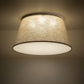 Nowoczesna lampa sufitowa plafon beżowy lniany klosz, do salonu 11075 TK Lighting