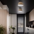 Nowoczesna lampa sufitowa plafon beżowy lniany klosz, do salonu 11075 TK Lighting
