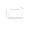 Nowoczesna lampa sufitowa plafon beżowy lniany klosz, do salonu 11075 TK Lighting