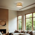 Okrągła lampa sufitowa Ø38 z lnianym kloszem do sypialni 11076 TK Lighting
