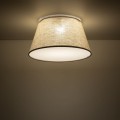 Okrągła lampa sufitowa Ø38 z lnianym kloszem do sypialni 11076 TK Lighting