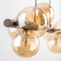 Stylowa lampa wisząca drewniana z 7 szklanymi kloszami nad stół 11096 TK Lighting