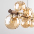 Lampa wisząca orzech, 9 szklanych bursztynowych kulek na G9 11097 TK Lighting