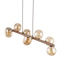 Lampa wisząca orzech, 9 szklanych bursztynowych kulek na G9 11097 TK Lighting