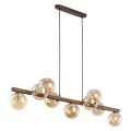 Lampa wisząca orzech, 9 szklanych bursztynowych kulek na G9 11097 TK Lighting