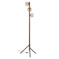 Stojąca lampa 150cm drewno kolor orzech, szklane klosze 16151 TK Lighting