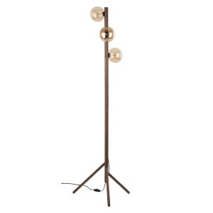 Stojąca lampa 150cm drewno kolor orzech, szklane klosze 16151 TK Lighting