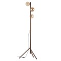 Stojąca lampa 150cm drewno kolor orzech, szklane klosze 16151 TK Lighting
