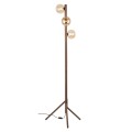 Stojąca lampa 150cm drewno kolor orzech, szklane klosze 16151 TK Lighting