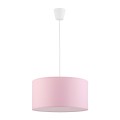 Lampa wisząca RONDO gwint E27 moc 15W styl nowoczesny klosz tkanina | biały 3231 TK lighting