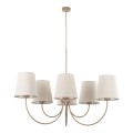 Klasyczna lampa wisząca, sześć klasycznych lnianych abażurów 11072 TK Lighting