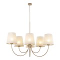 Klasyczna lampa wisząca, sześć klasycznych lnianych abażurów 11072 TK Lighting