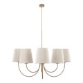 Klasyczna lampa wisząca, sześć klasycznych lnianych abażurów 11072 TK Lighting