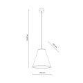 Pojedyncza lampa wisząca ze stożkowym lnianym abażurem 11202 TK Lighting